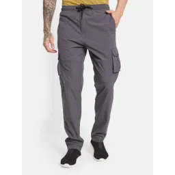 Octave Grey Cotton Regular Fit Trackpants-image-1