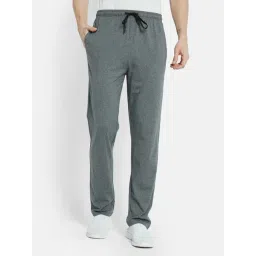 Octave Grey Cotton Regular Fit Trackpants-image-0