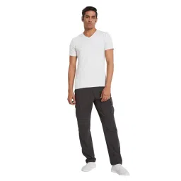 Octave Grey Polyester Regular fit Solid Track Pants-image-40