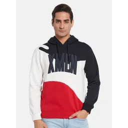 Octave Men Colourblocked Hooded Sweatshirt-picture-37