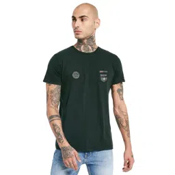 Octave Mountain Green Cotton Regular Fit T-Shirt-picture-18