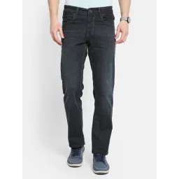 Octave Navy Blue Cotton Straight Fit Jeans-picture-11