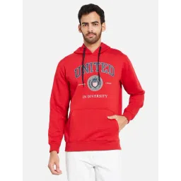 Octave Red Regular Fit Printed Hooded Sweatshirt-picture-47
