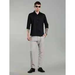 ODCC Men Comfort Fit Solid Spread Collar Cotton Casual Shirt image 1