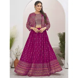ODD BY chansi TRENDZ Embroidered Ready to Wear Lehenga & Blouse With Jacket-picture-16