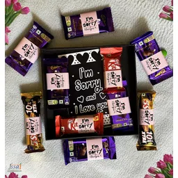 oddclick chocolate gift combo I am sorry I Love You gift pack gift box Paper Gift Box-picture-10