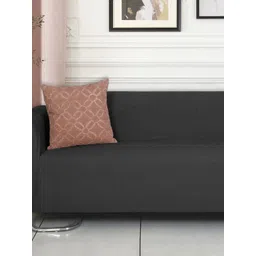 Ode & Cleo Beige Embroidered Cushion Cover-picture-11