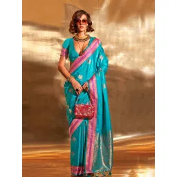 Odette Blue Woven Design Saree-picture-34