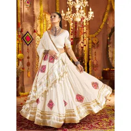 ODETTE Embroidered Beads and Stones Ready to Wear Lehenga & Blouse With Dupatta-picture-29