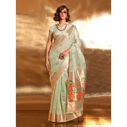 Odette Green Woven Design Saree-picture-47