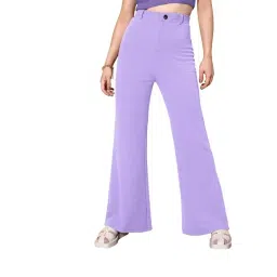 Odette Lavender Solid Trousers-picture-12