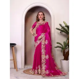 Odette Pink Embellished Saree-picture-24