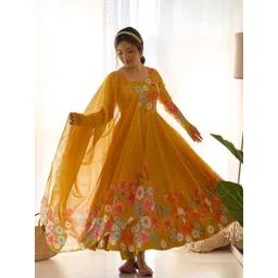 ODETTE Printed Semi-Stitched Dress Material-picture-15