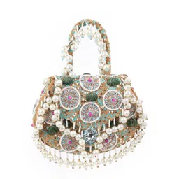 ODETTE Women Embellished Lace Inserts Handheld Bag image 4