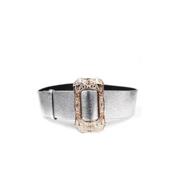 ODETTE Women Silver-Toned Embellished Belt-picture-39