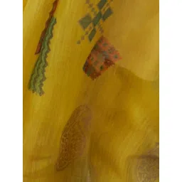 Odette Yellow Printed Saree image 3