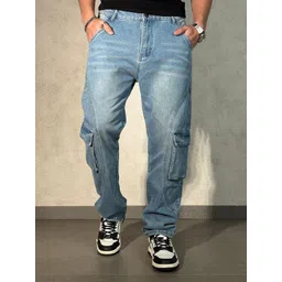 Off Duty India Men Straight Fit Mid-Rise Low Distress Light Fade Jeans-picture-16