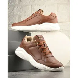 Men Lace Fastening Casual Shoes with Round Toes-image-33