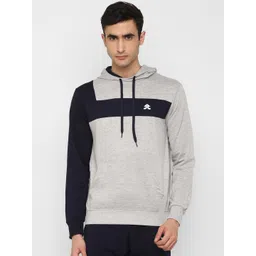 OFF LIMITS Men Grey Melange and Black Colourblocked Sweatshirt-picture-19