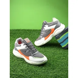 OFF LIMITS Men's Drak Grey , Off-White & orange Running Shoes-picture-29