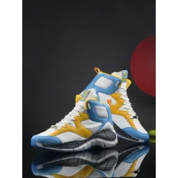 OFF LIMITS Men's RIDER Off White, Yellow & Blue Basketball Shoes-picture-19