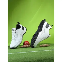 OFF LIMITS Men's WARWICK Off White & Black Cricket Shoes-picture-27