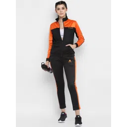 OFF LIMITS Women Black & Orange Colourblocked Tracksuits image 5