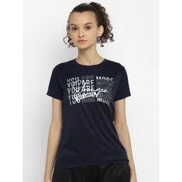 OFF LIMITS Women Navy Blue Typography Printed Antimicrobial T-shirt-picture-31