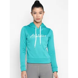 OFF LIMITS Women Sea Green Printed Hooded Sweatshirt-picture-10