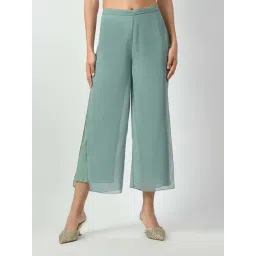 Office & You Blue Mid Rise Palazzos-picture-38