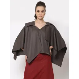 Office & You Dark Grey Bell Sleeves Cape-picture-21