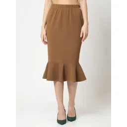 Office & You Mustard A-Line Midi Skirt-picture-22