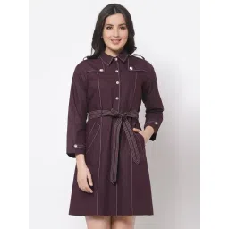 Office & You Purple Full Sleeves Coat-picture-36