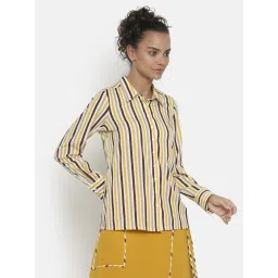 Office & You Yellow & Brown Striped Shirt image 4