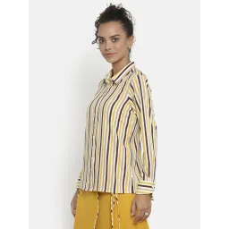 Office & You Yellow & Brown Striped Shirt image 3