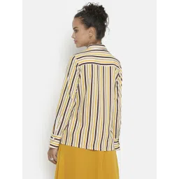 Office & You Yellow & Brown Striped Shirt image 2