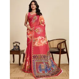 OFLINE SELECTION Ethnic Motifs Linen Blend Handloom Saree-picture-41