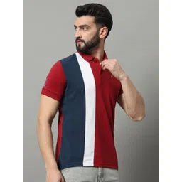OGEN Men Colourblocked Polo Collar Pockets T-shirt-picture-17