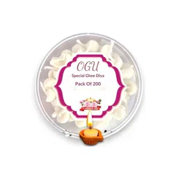 OGU 200-Pieces Pure Ghee Diya Batti image 1