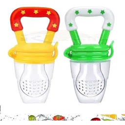 ogzglam 2pc Food/Fruit Nibbler with Extra Mesh, Soft Pacifier/Feeder, Teether For Baby Feeder-picture-22