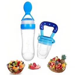ogzglam Combo of Baby feeder spoon and Soother ( Food Fruit nibbler) Feeder-picture-37