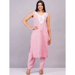 OH MI DIOS Women Ethnic Motifs Printed Regular Pure Cotton Kurta with Trousers-picture-23