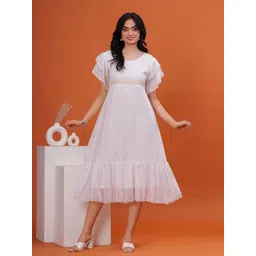 OH MI DIOS Women Georgette Fit and Flare Dress-picture-36