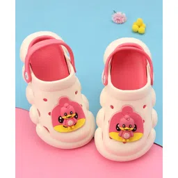 Oh! Pair Back Strap Closure Slip On Clogs with Applique - Pink-picture-16