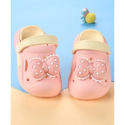 Oh! Pair Slip on Clogs with Bow Applique - Pink-picture-21