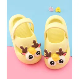 Oh! Pair Slip On Clogs with Deer Applique & Back Strap - Yellow-picture-21