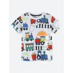 Oh Rare Boys Conversational Printed Round Neck Cotton T-shirt-picture-25