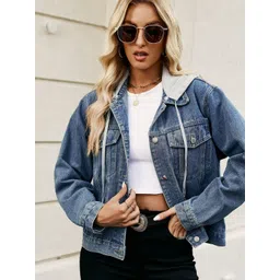 Oh Rare Colourblocked Hooded Denim Jacket-picture-35