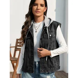 Oh Rare Colourblocked Hooded Denim Jacket-picture-37