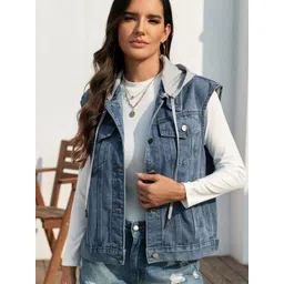 Oh Rare Colourblocked Hooded Denim Jacket-picture-36